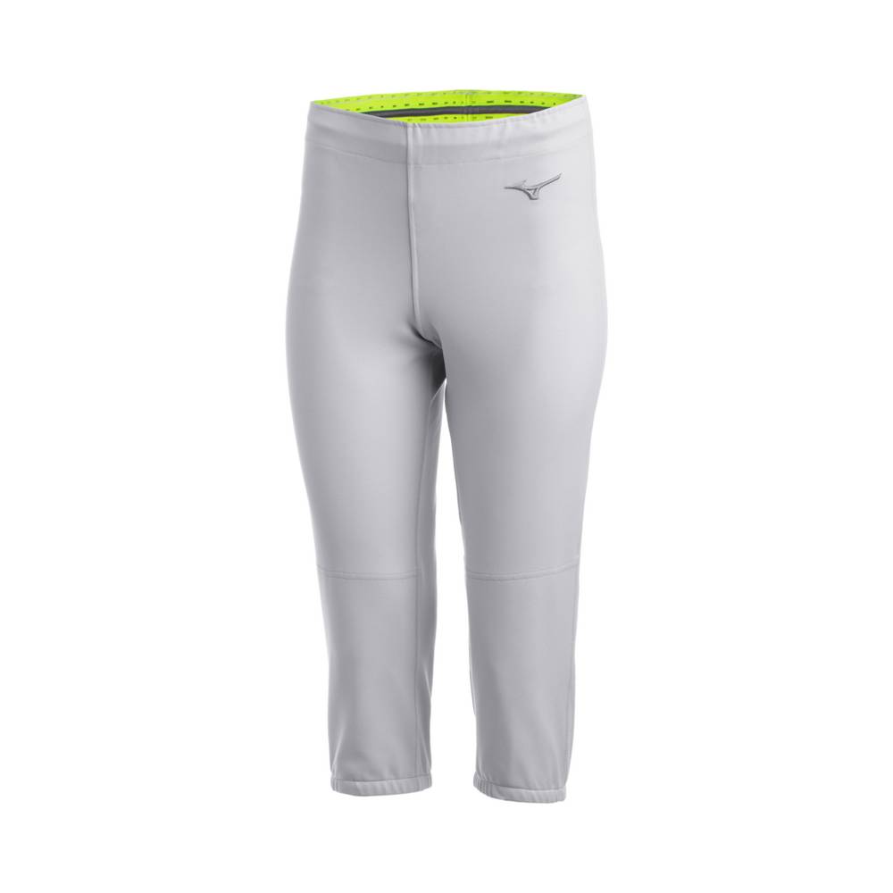 Pantaloni Mizuno Softball Stretch - Unbelted Donna - Grigie - 36517-HRGL